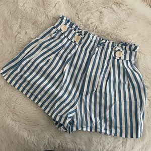 Zara striped paper bag shorts. Size small.